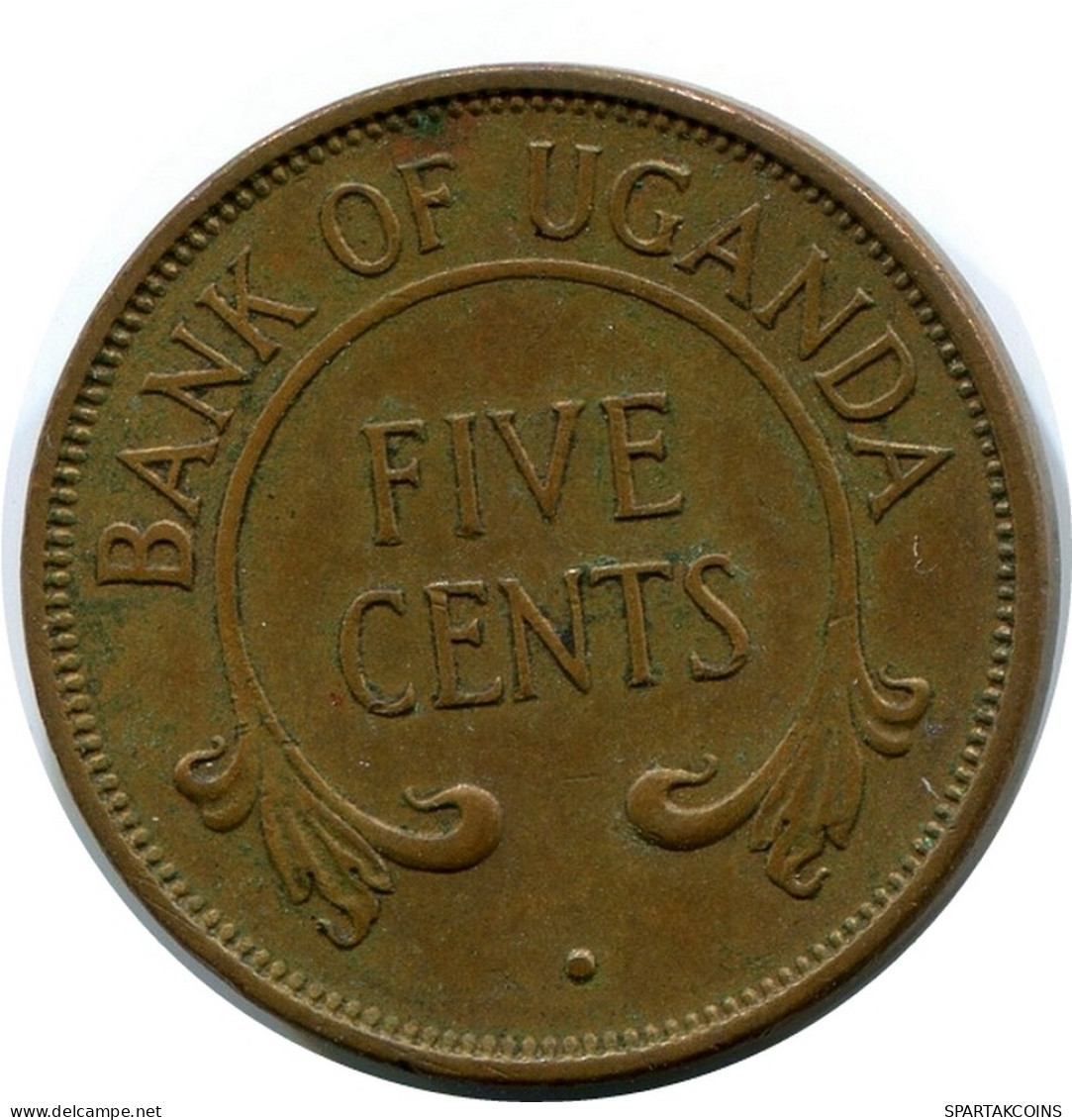 5 CENTS 1966 UGANDA Coin #AR255.U - Uganda