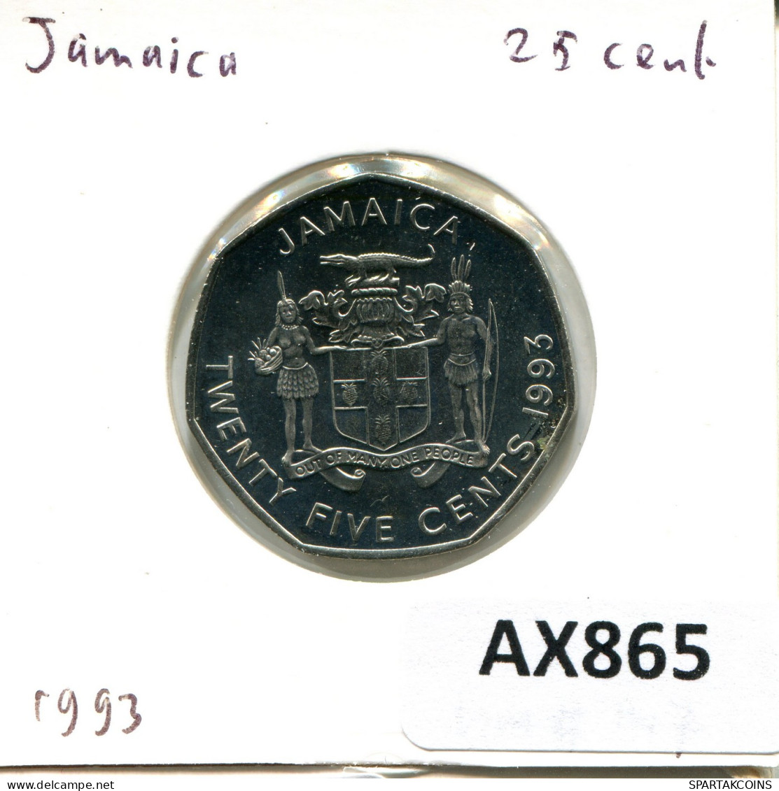 25 CENTS 1993 JAMAÏQUE JAMAICA Pièce #AX865.F - Giamaica