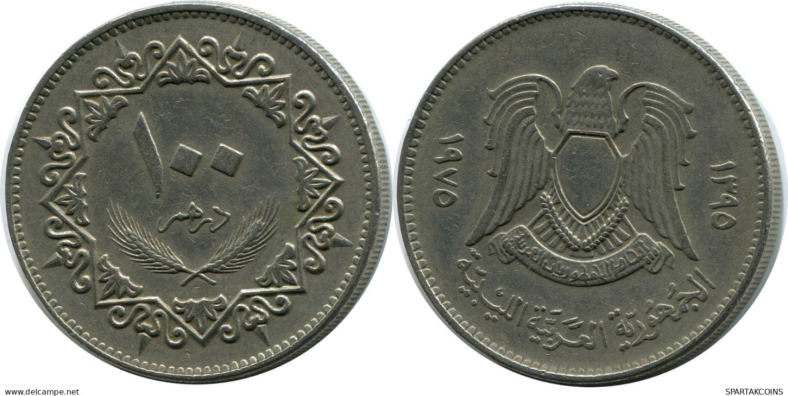 100 DIRHAMS 1975 LIBIA LIBYA Islámico Moneda #AK270.E - Libye