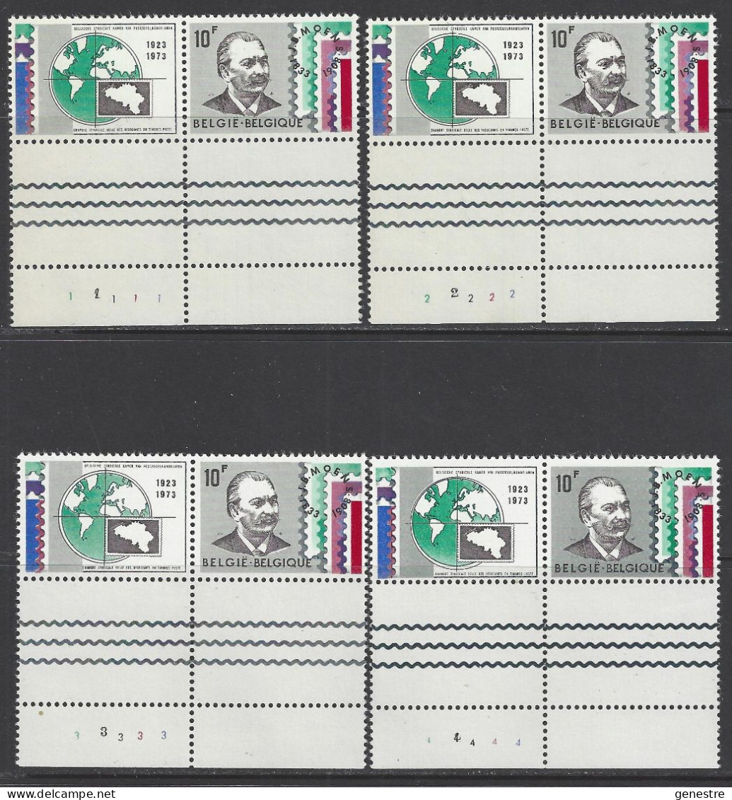 Belgique - 1973 - COB 1687 ** (MNH) - Planches 1 à 4, Série Complète - 1971-1980