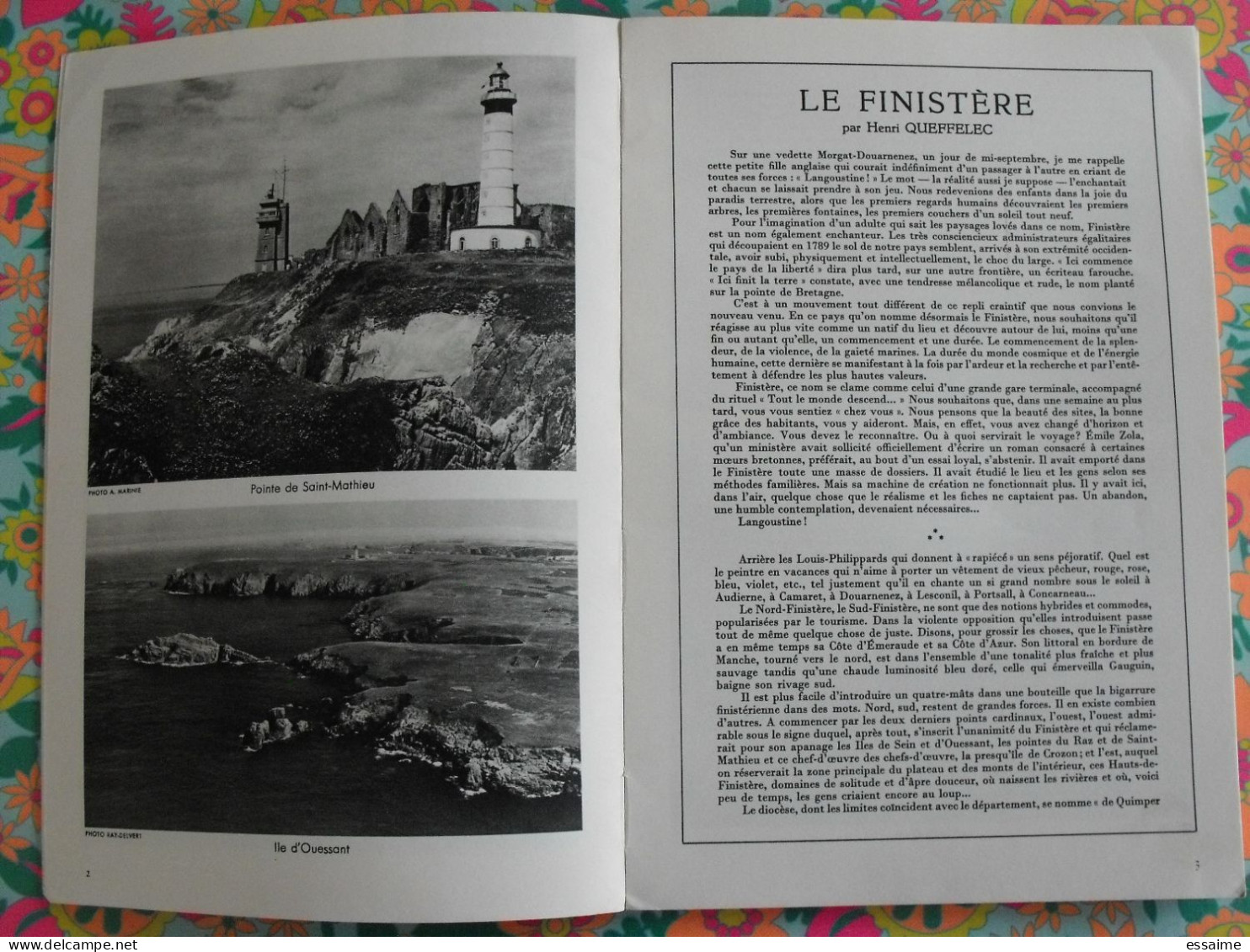 La France à Table N° 84. 1960. Finistère. Bretagne Raz Audierne Brest Morlaix Chateaulin Quimper Crozon . Gastronomie - Tourismus Und Gegenden