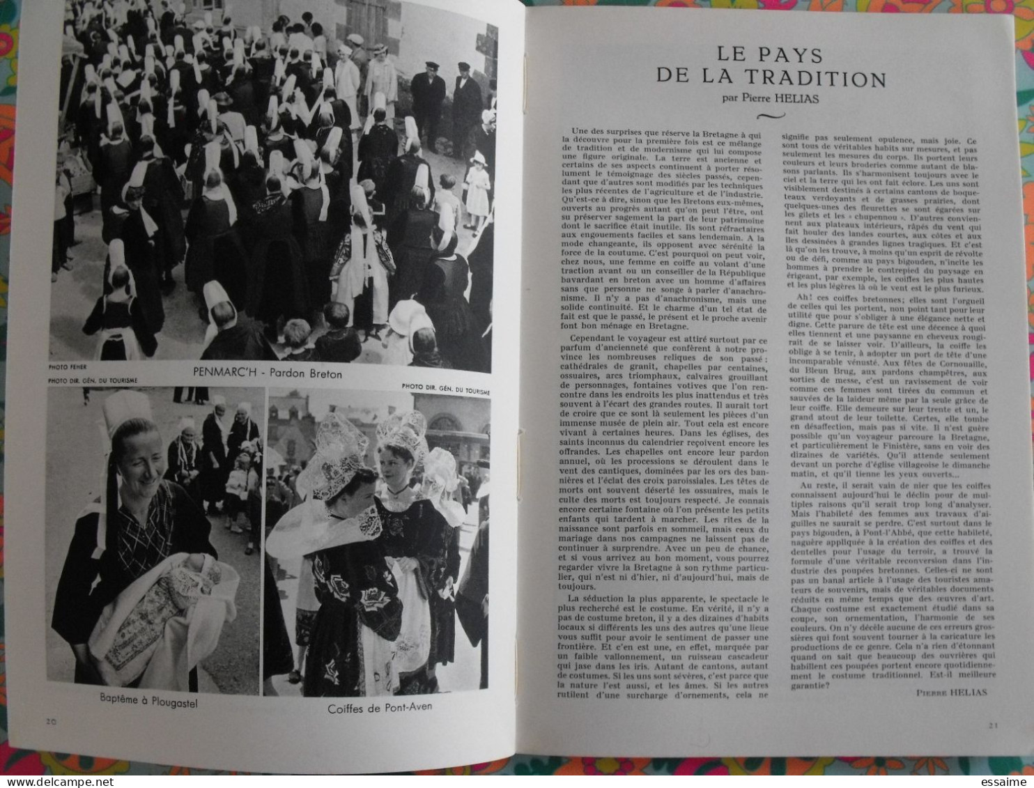 La France à table n° 84. 1960. Finistère. Bretagne raz audierne Brest morlaix chateaulin quimper crozon . gastronomie