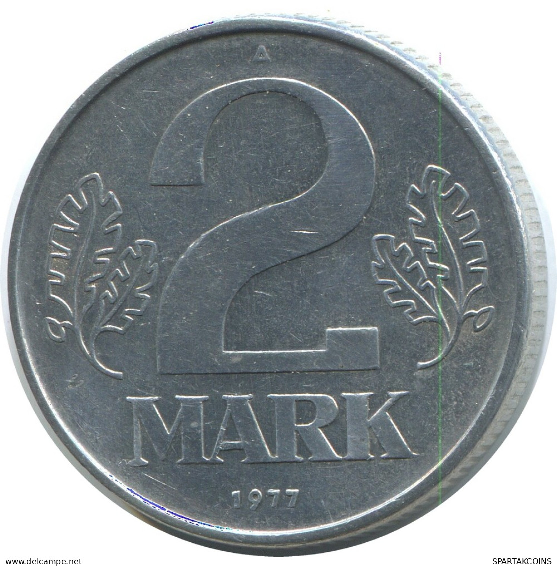 2 MARK 1977 A DDR EAST GERMANY Coin #AE127.U - 2 Mark