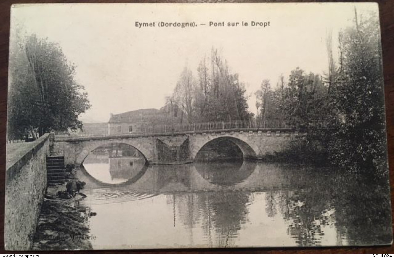 Cpa, écrite En 1911, 24 Dordogne, EYMET Pont Sur Le Dropt, Animée Lavandière, éd Beyne - Eymet