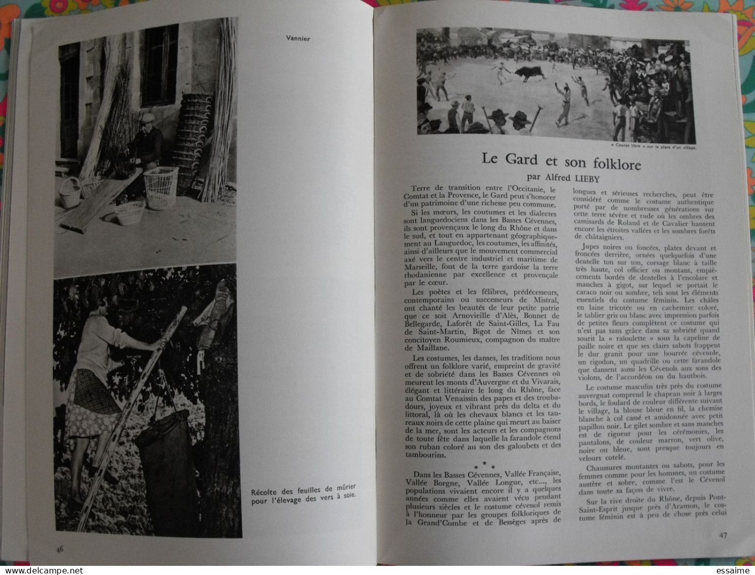 La France à table n° 149. 1970. Gard. Nimes villeneuve valbonne cèze aigues-mortes barjac bagnols uzès. gastronomie