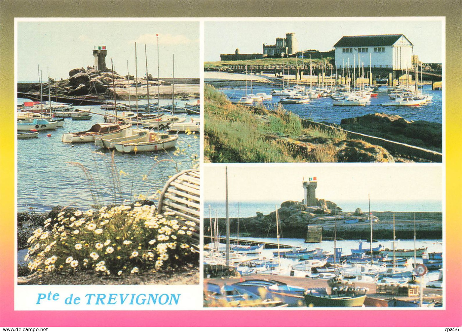 TRÉGUNC - N°9965 Clichés B.E.B.  - Retirage YCA Caoudal éd. - Carte Trivues - Pointe De Trévignon - Trégunc