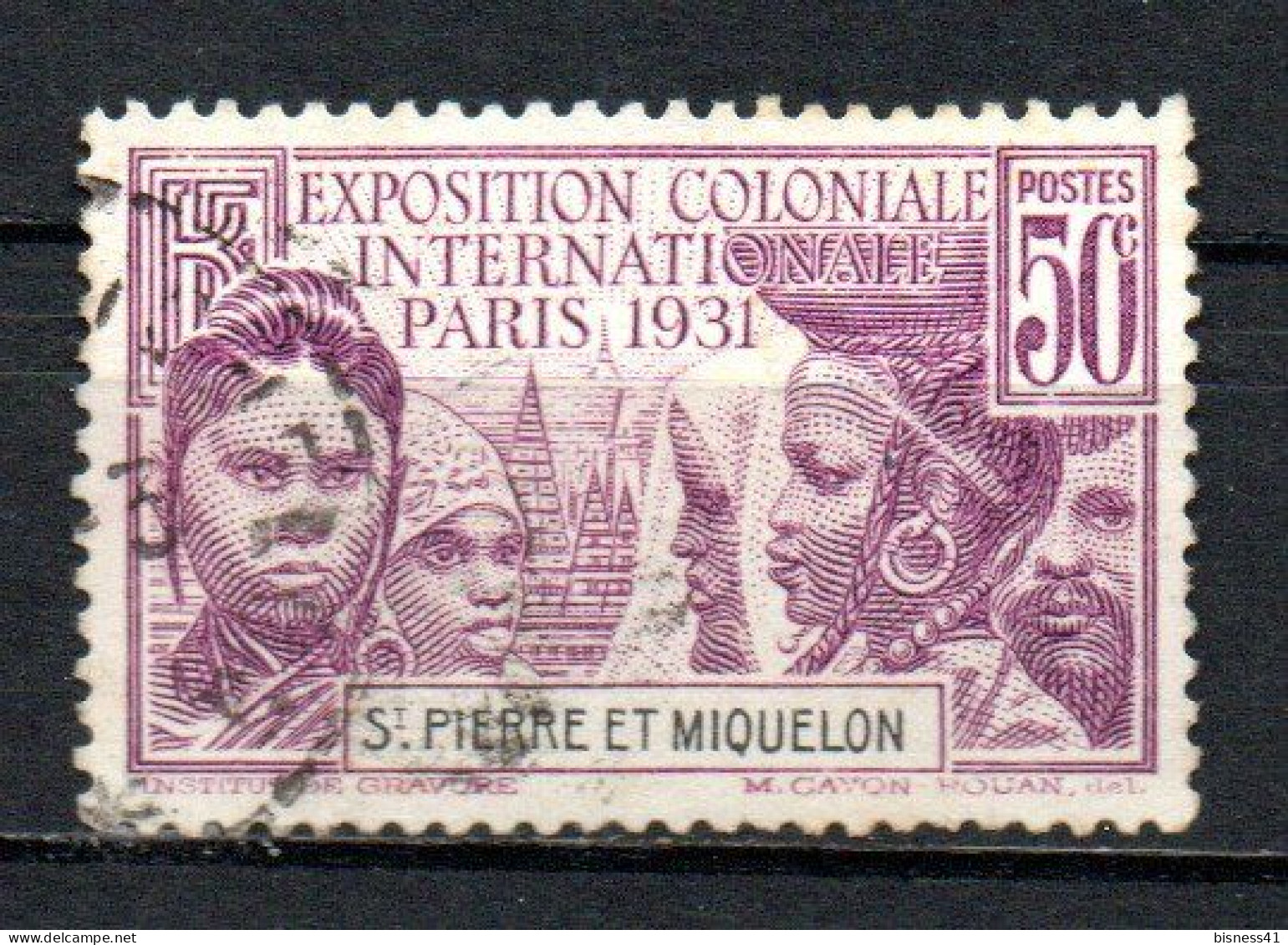 Col33 Colonie SPM Saint Pierre Et Miquelon N° 133 Oblitéré Cote : 9,00€ - Used Stamps