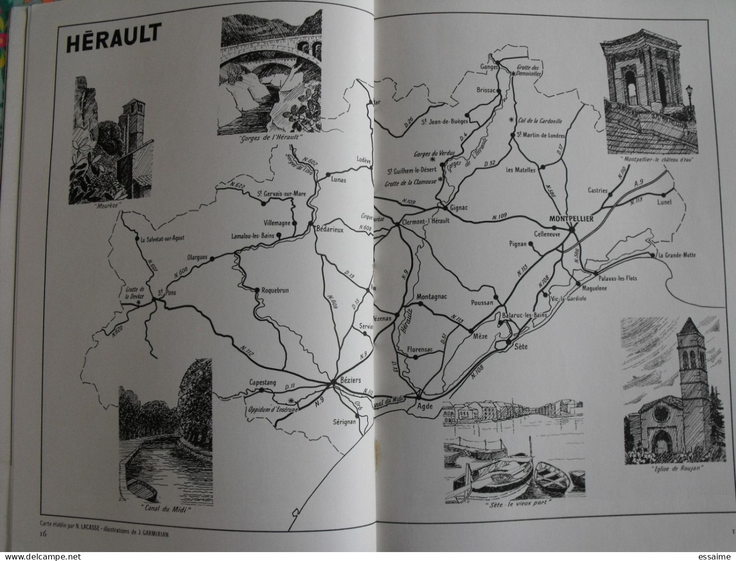 La France à table n° 150. 1970. Herault. Montpellier castries thau béziers lodèvz maguelone vic sète agde. gastronomie