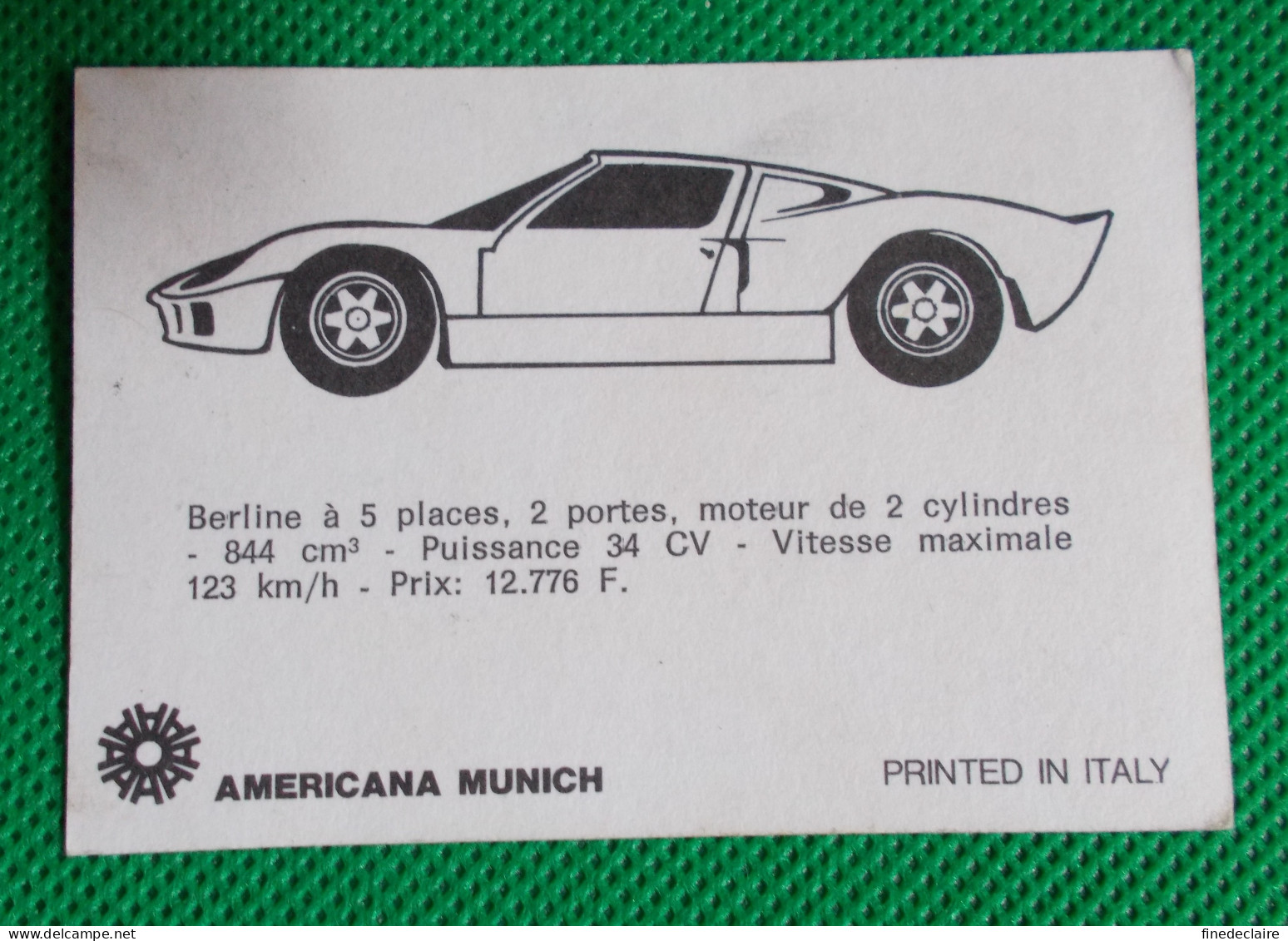 Trading Card - Americana Munich - (7,5 X 5,2 Cm) - DAF 44 - N° 9 - Moteurs