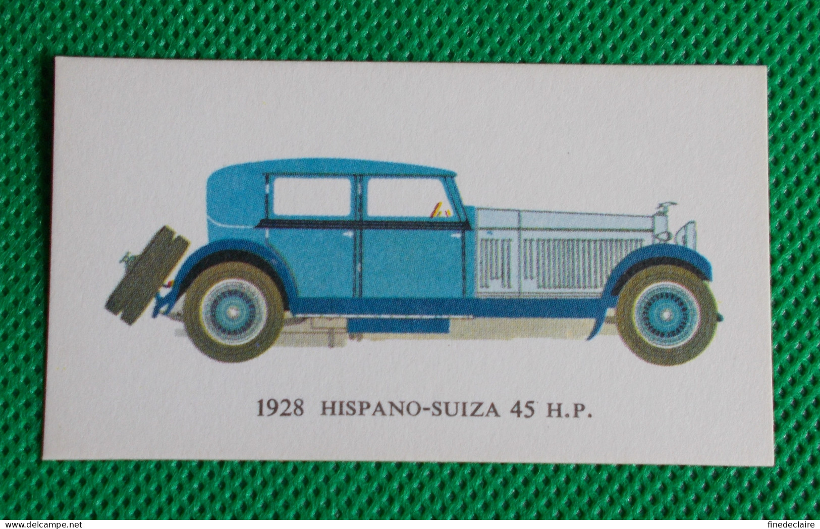 Trading Card - Mobil Vintage Cars - (6,8 X 3,8 Cm) - 128 Hispano Suiza 45 HP - N° 16 - Moteurs