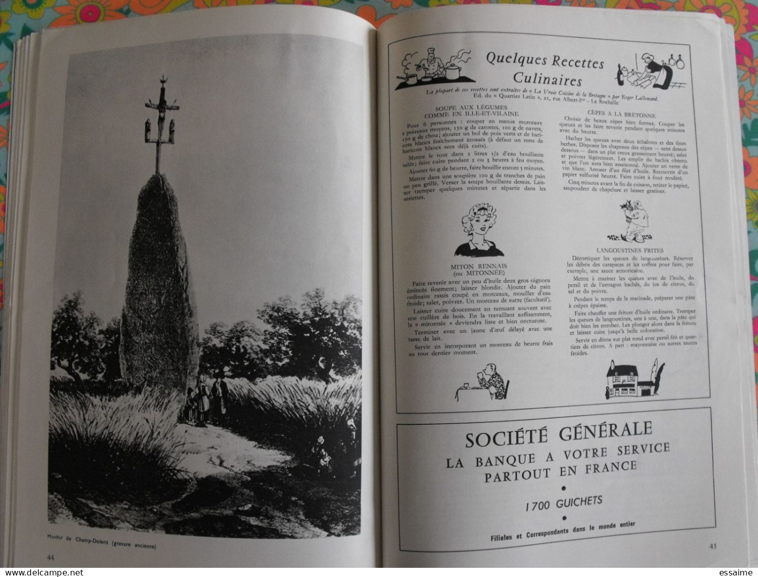 La France à table n° 175. 1974. Ille et Vilaine. saint-servan fougères saint-malo dinard rennes cancale . gastronomie