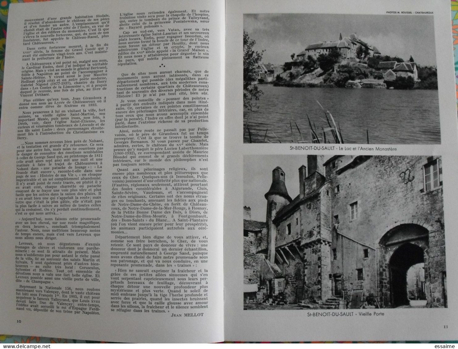 La France à table n° 97. 1962. Indre. chateauroux nohant sand déols neuvy le blanc châtre chabenet argenton. gastronomie