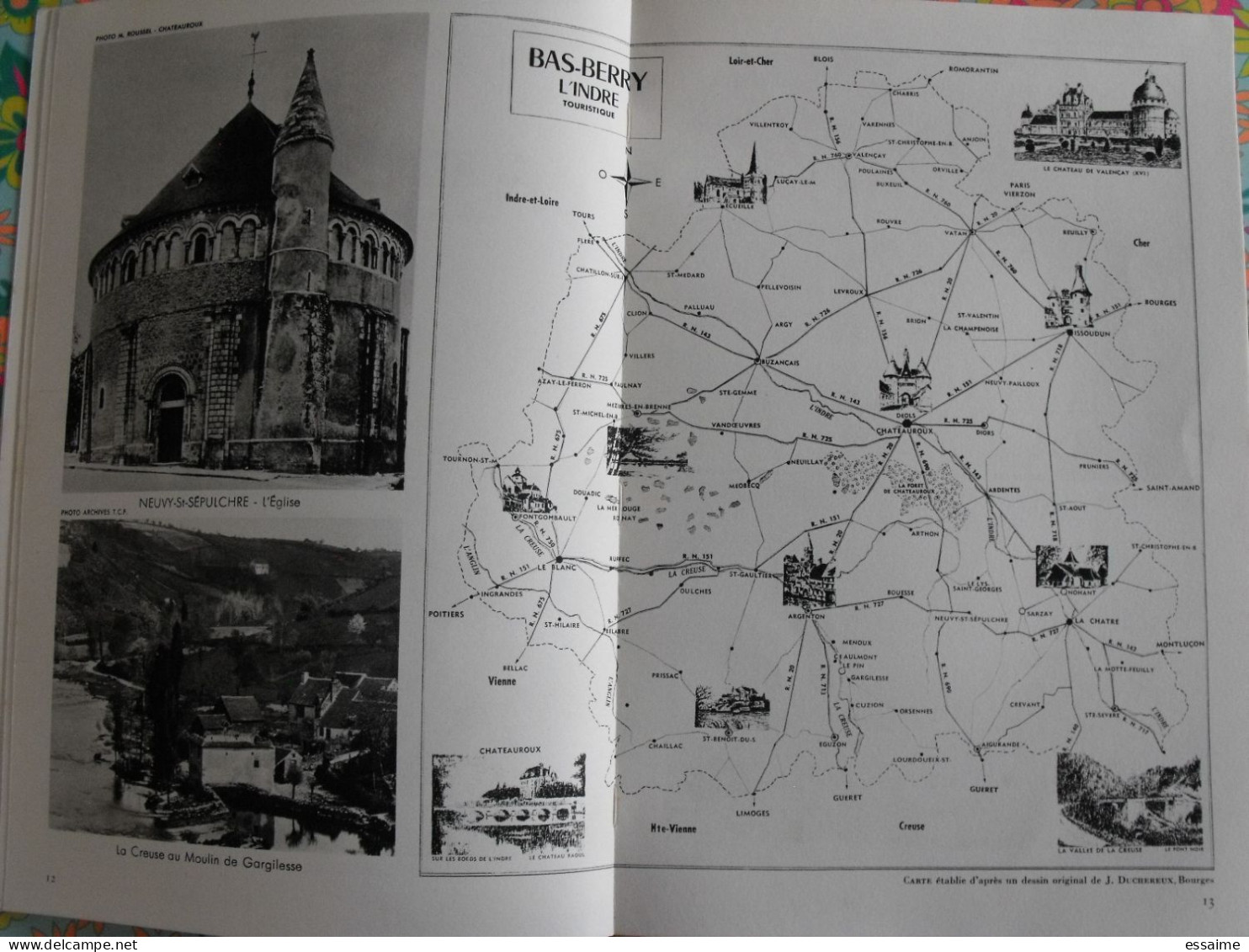 La France à table n° 97. 1962. Indre. chateauroux nohant sand déols neuvy le blanc châtre chabenet argenton. gastronomie