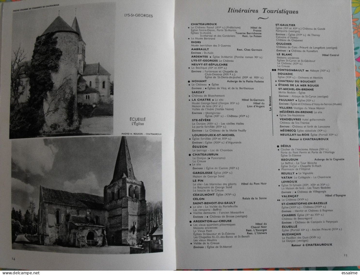 La France à table n° 97. 1962. Indre. chateauroux nohant sand déols neuvy le blanc châtre chabenet argenton. gastronomie