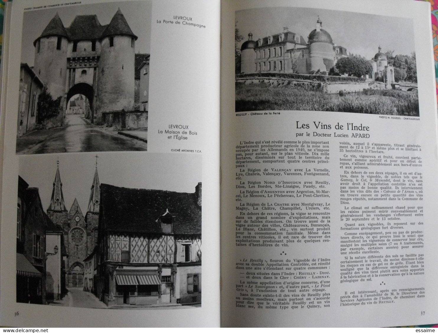 La France à table n° 97. 1962. Indre. chateauroux nohant sand déols neuvy le blanc châtre chabenet argenton. gastronomie