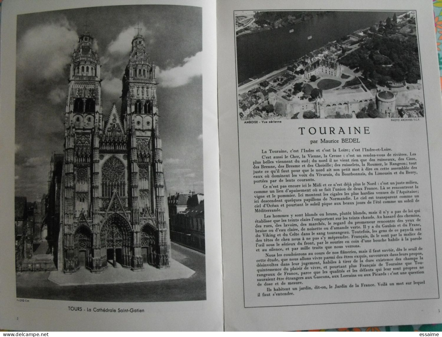 La France à Table N° 92. 1961. Indre-et-Loire. Chenonceaux  Loches Touraine Tours  Amboise Villandry Bléré. Gastronomie - Toerisme En Regio's