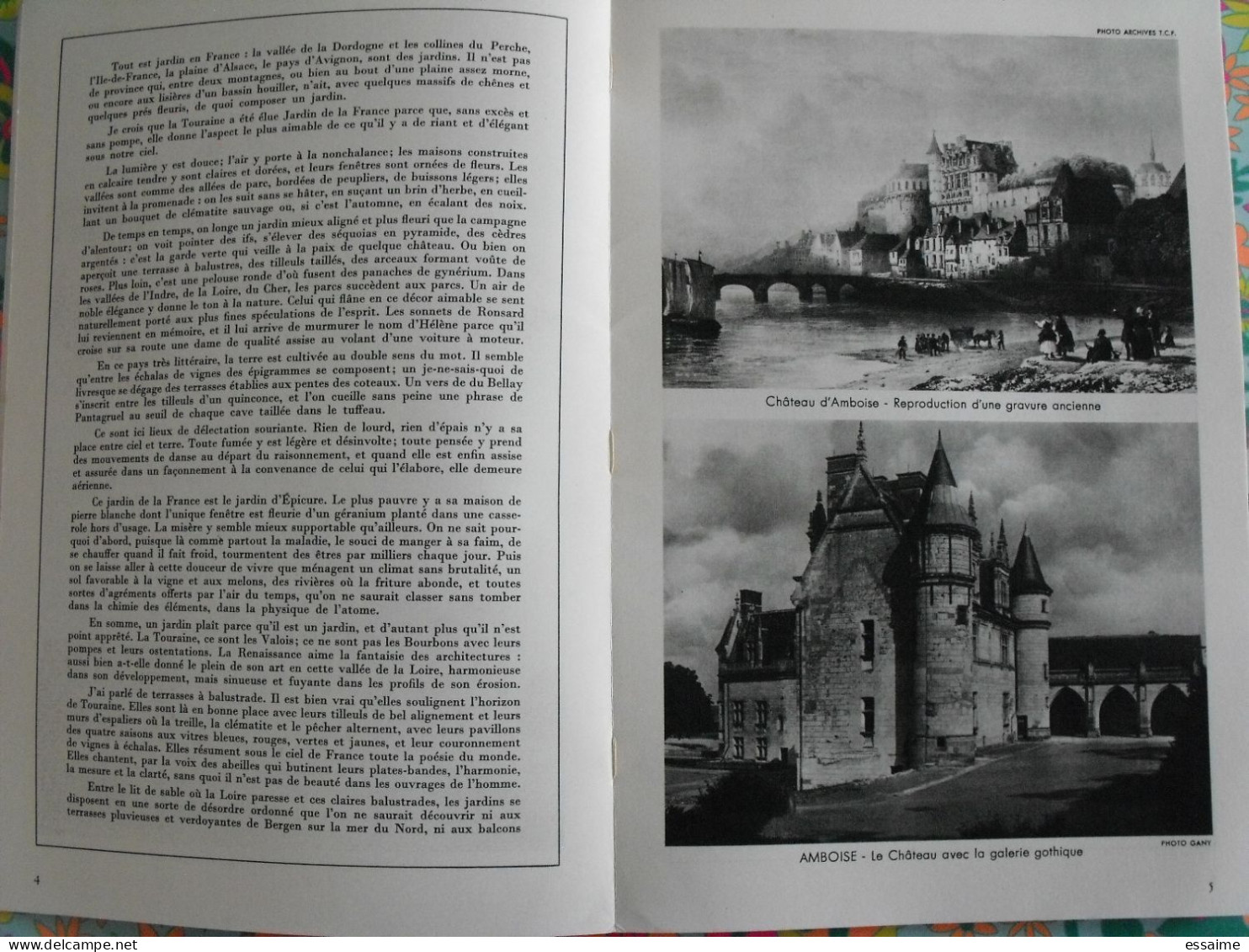 La France à Table N° 92. 1961. Indre-et-Loire. Chenonceaux  Loches Touraine Tours  Amboise Villandry Bléré. Gastronomie - Tourism & Regions