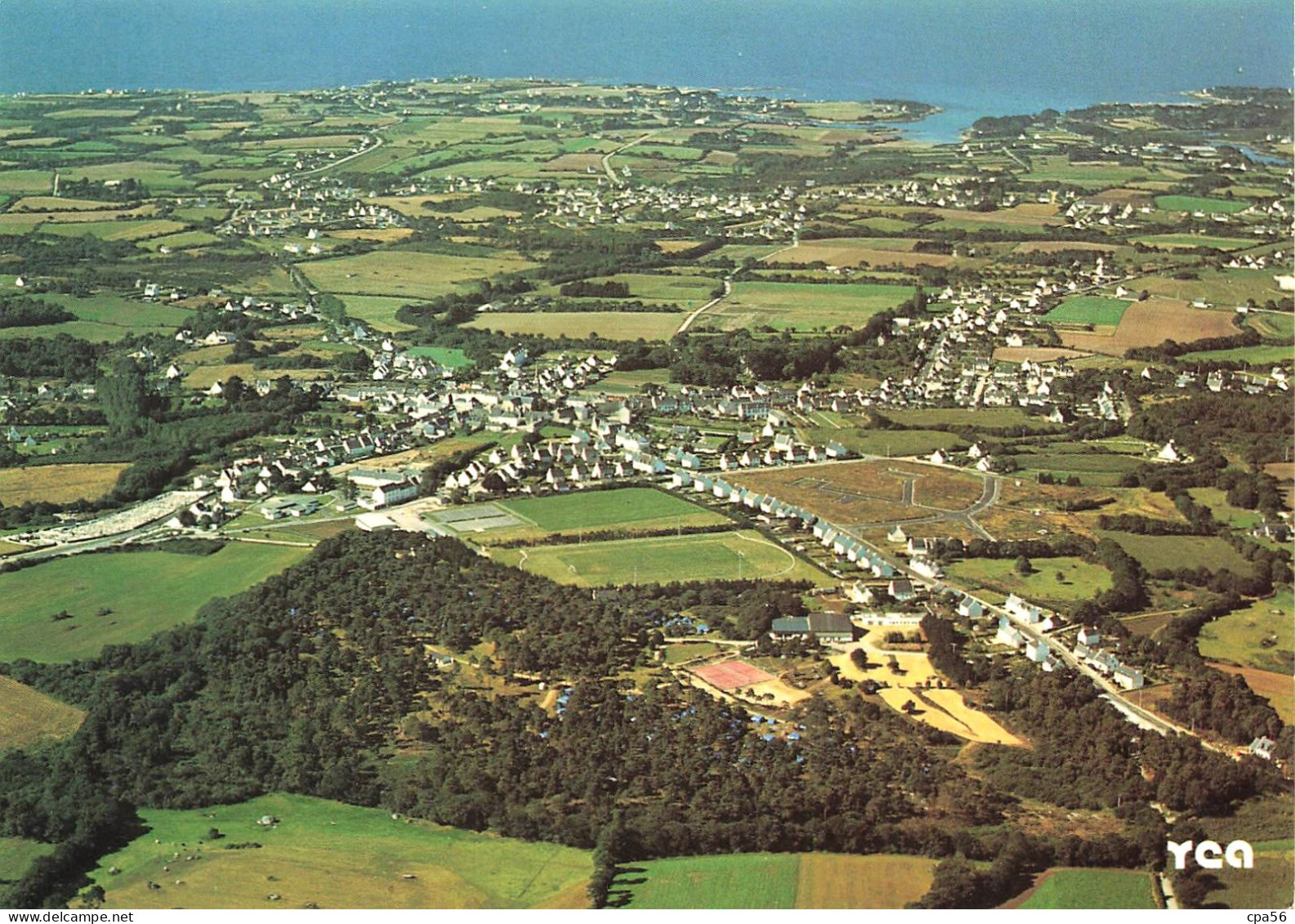 TRÉGUNC - Vue Aérienne 1978 B.E.B. - Retirage YCA Caoudal éd. Sous N°9958 Centre Vacances "la Pinède" - Plage POULDOHAN - Trégunc