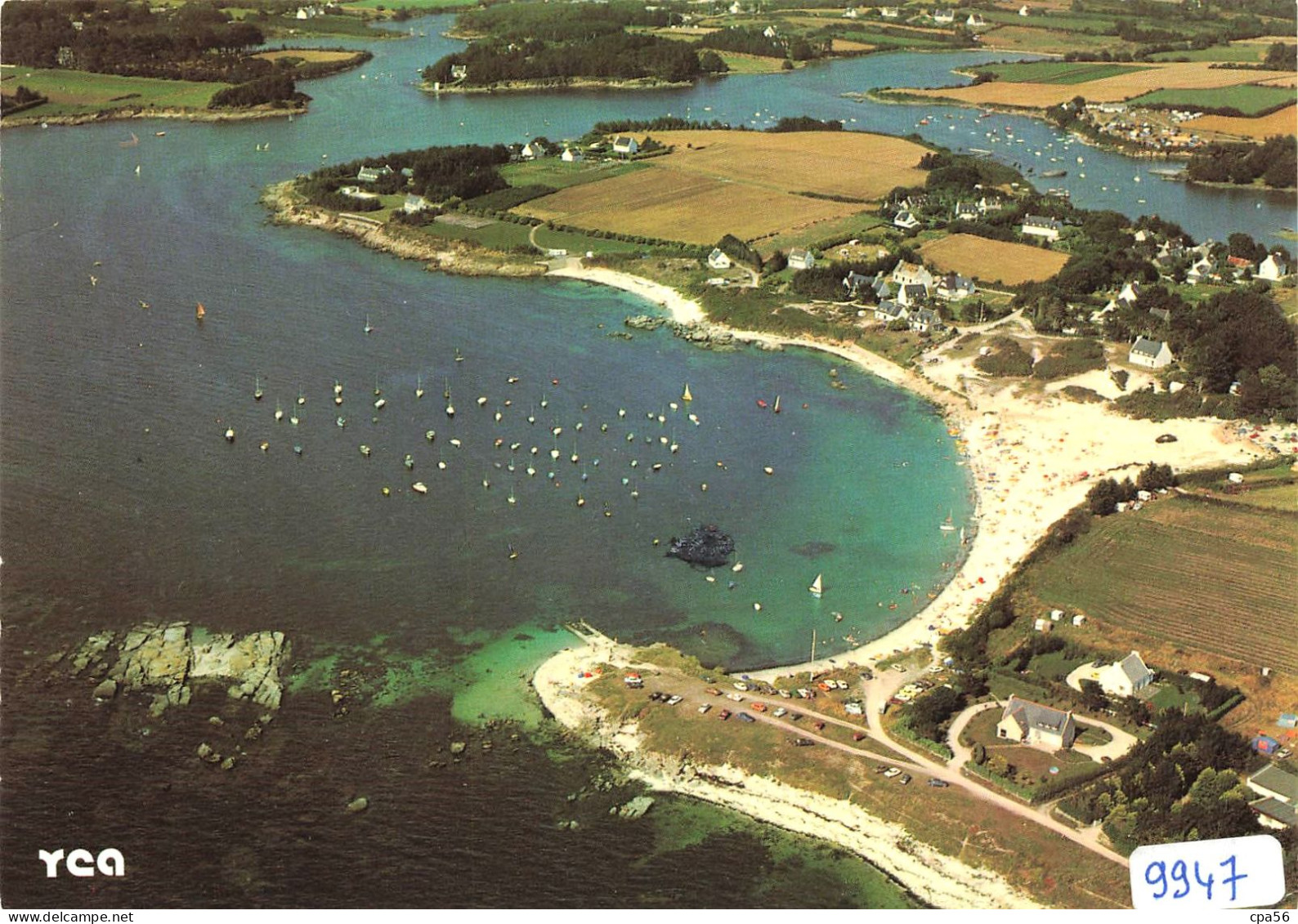 TRÉGUNC - Vue Aérienne  B.E.B. - Retirage YCA Caoudal éd. Sous N°9947 Plage POULDOHAN - L'Anse - Le Centre Nautique - Trégunc