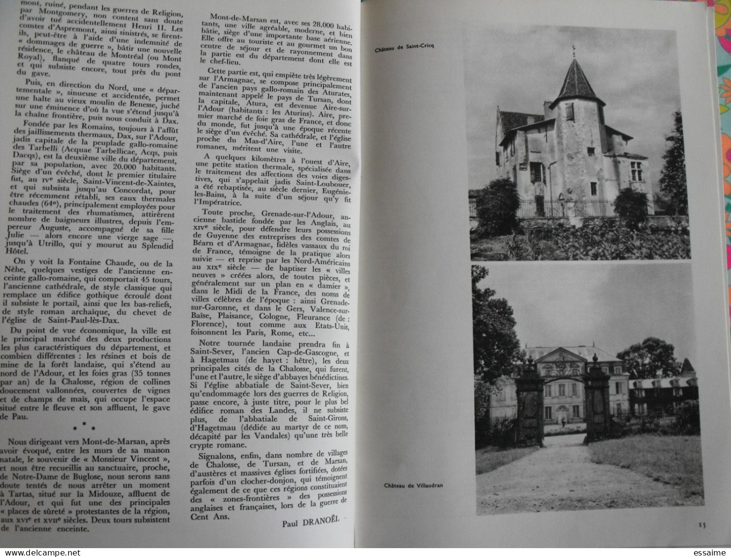 La France à table n° 160. 1972. Landes. grenade dax léon  mont-de-marsan villaudran saint-sever. gastronomie