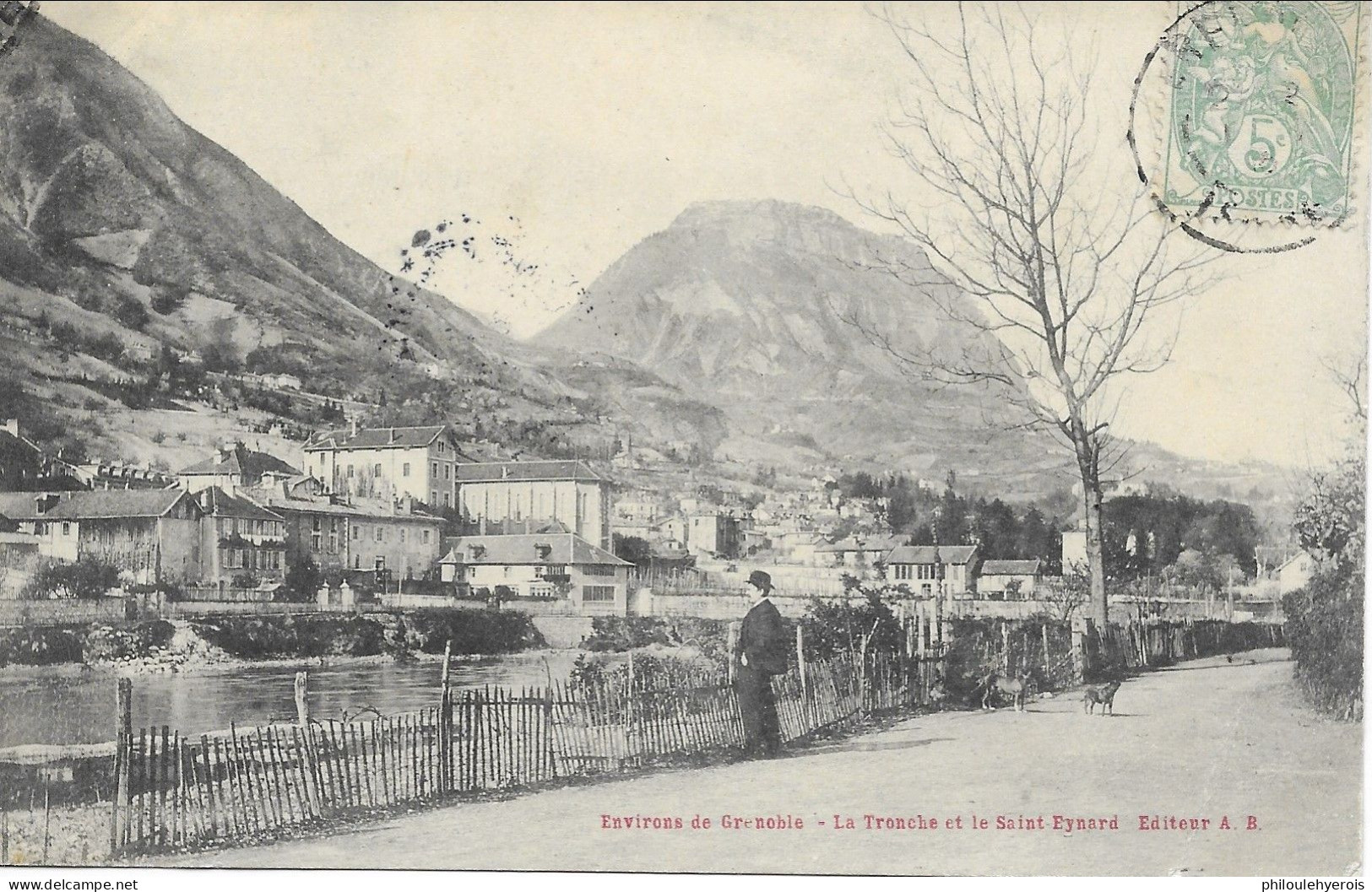 CPA 38 LA TRONCHE Vue Sur La Ville Et Le St Eynard 1905 - La Tronche