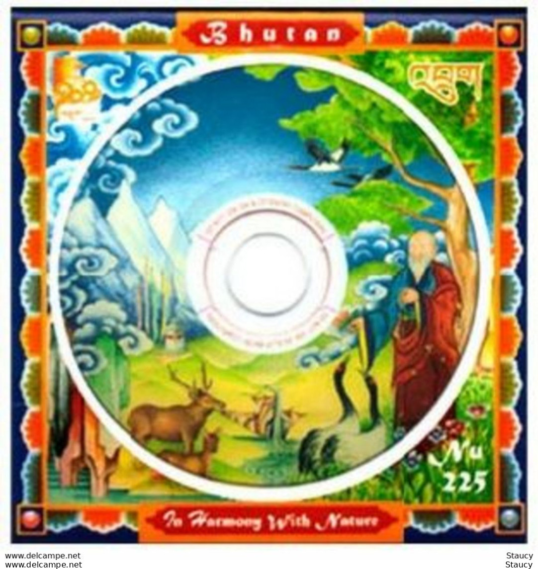 BHUTAN 2008 100 Years Of Monastry - In Harmony With Nature, Unusual 1v CD MNH, As Per Scan - Errores En Los Sellos