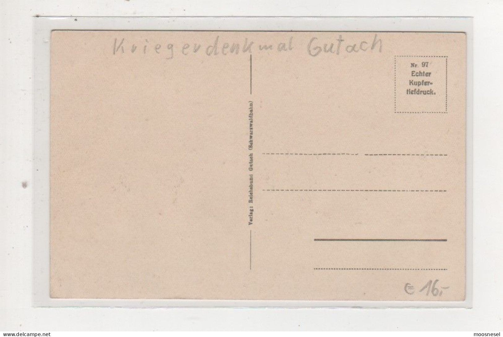 Antike Postkarte KRIEGERDENKMAL GUTACH SCHWARZEWALDBAHN -AUSMARSCH- - Gutach (Schwarzwaldbahn)