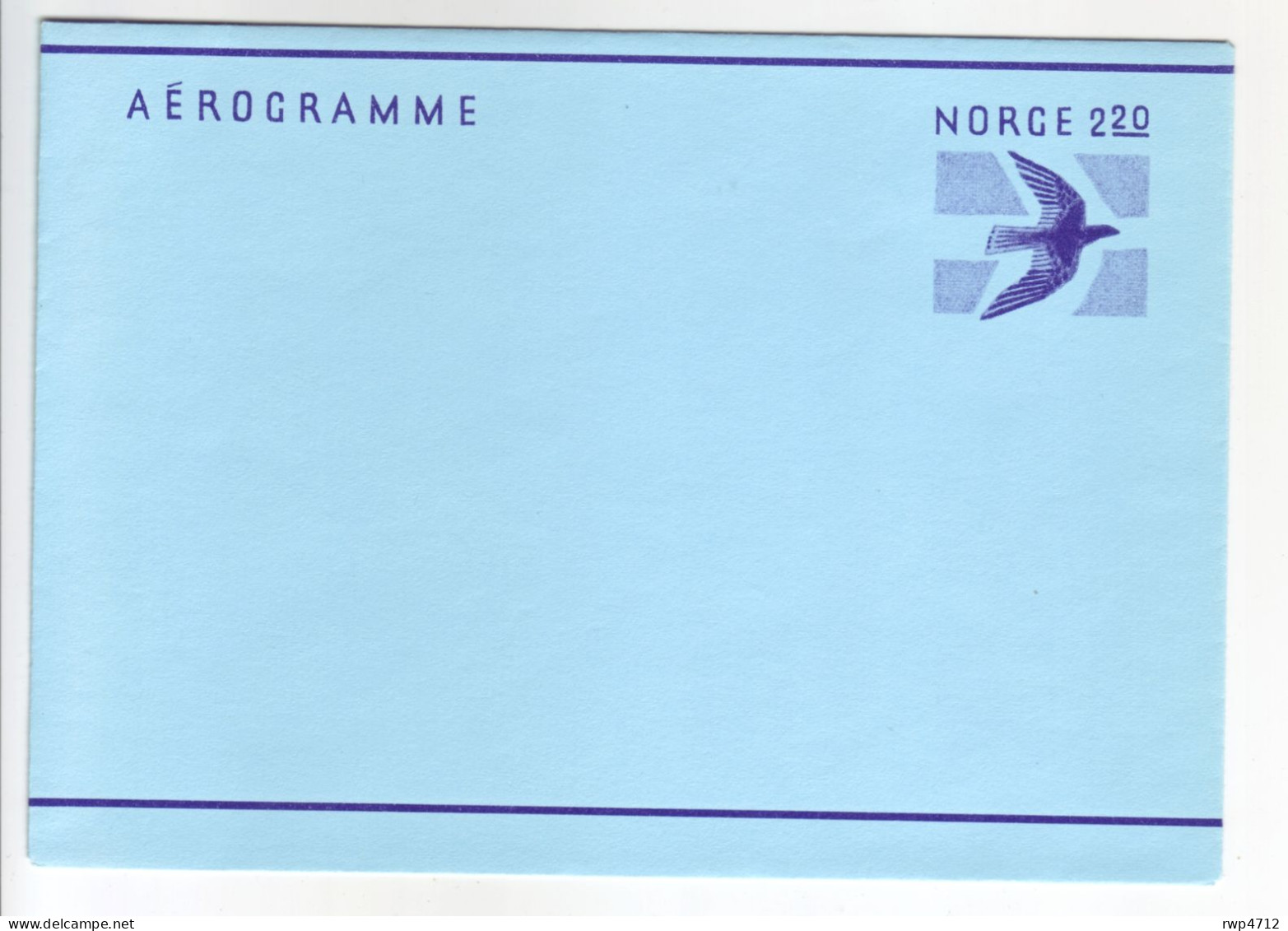 NORGE  NORWAY   Aerogramme  2,20 Kr. - Ganzsachen