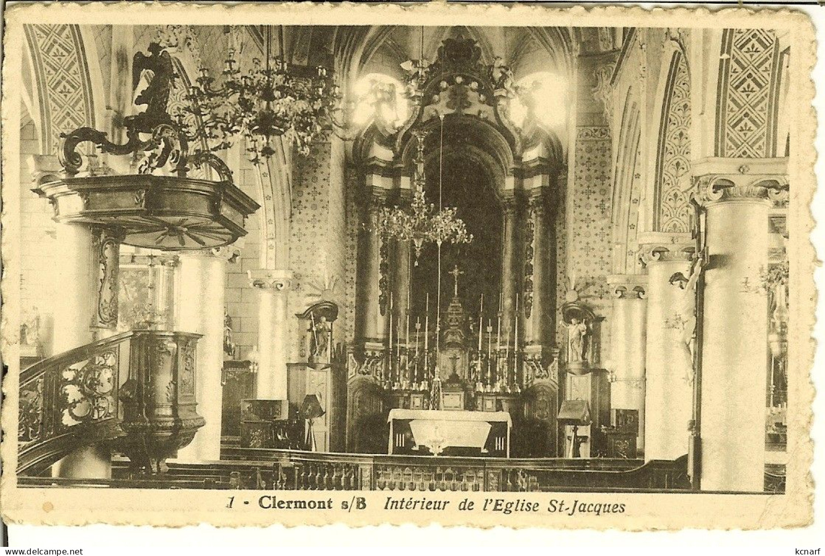 CP De Clermont Ou Clermont-sur-Berwinne ( Thimister )"  Intérieur De L'église St-Jacques " - Thimister-Clermont