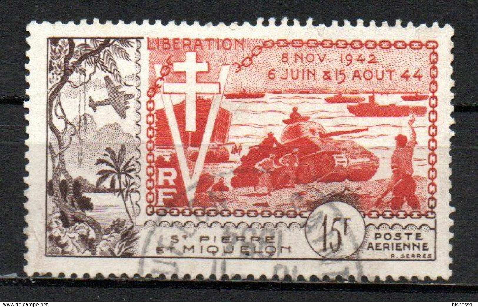 Col33 Colonie SPM Saint Pierre Et Miquelon PA N° 22 Oblitéré Cote : 16,50€ - Usados