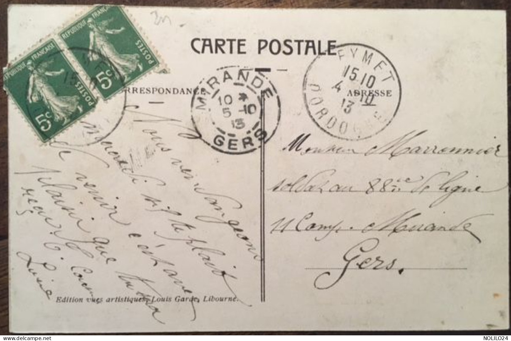 Cpa écrite En 1913, 24 - Dordogne, EYMET Caserne Du Dépôt De Remonte, Animée, Militaria, éd Louis Garde - Eymet