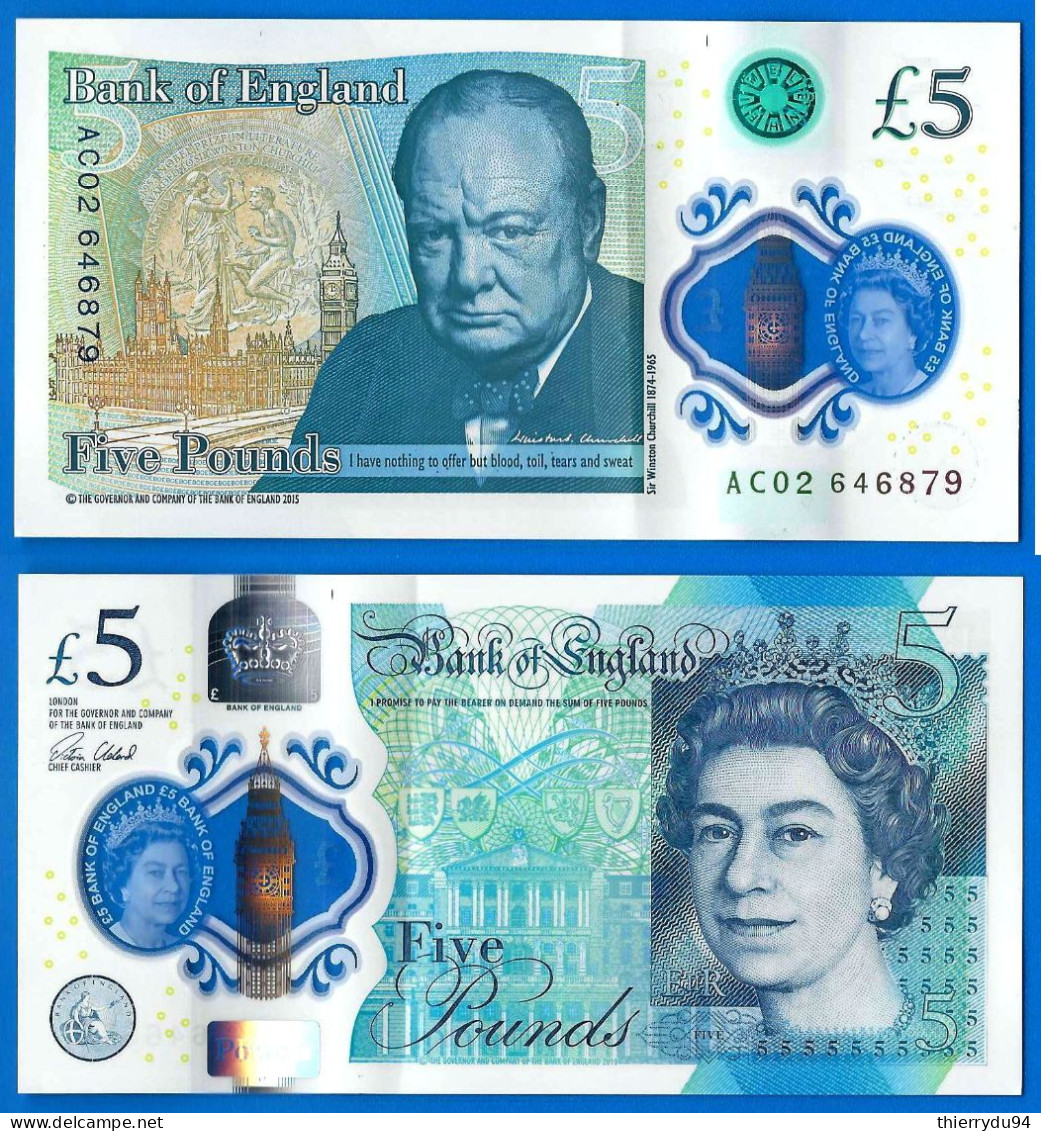 Royaume Uni 5 Pounds 2017 Serie AC Sign Cleland Polymer Pound Grande Bretagne UK United Kingdom Que Prix + Port - 5 Pounds