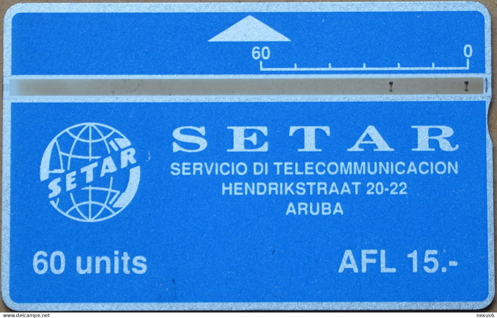 Aruba - Setar - L&G - Definitives - Blue & Silver - 103H - 03.1991, 60U, Used - Aruba