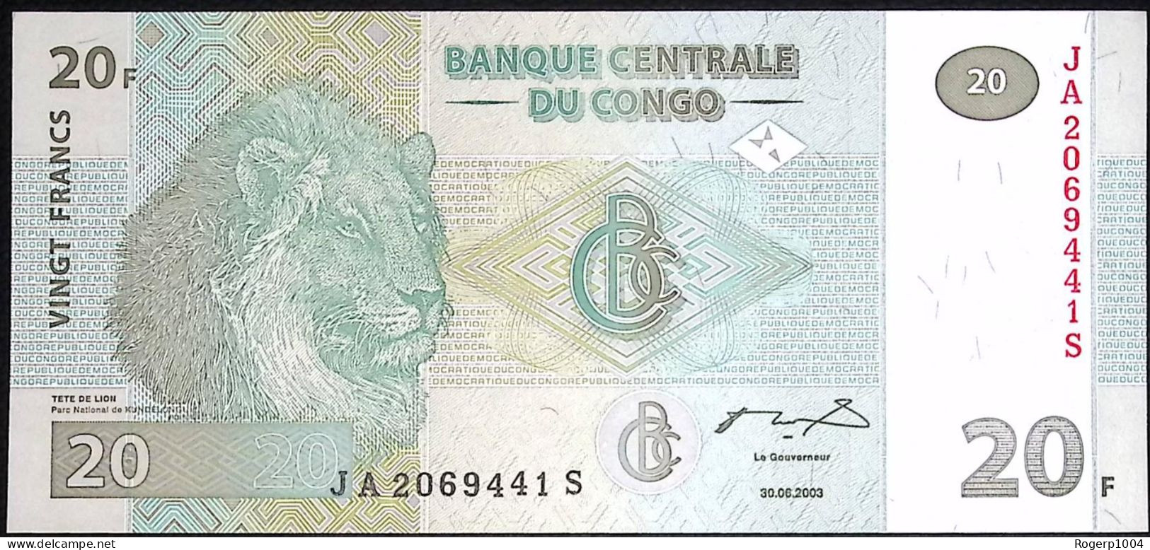 CONGO * 20 Francs * Date 30.06.2003 * État/Grade NEUF/UNC * - République Démocratique Du Congo & Zaïre