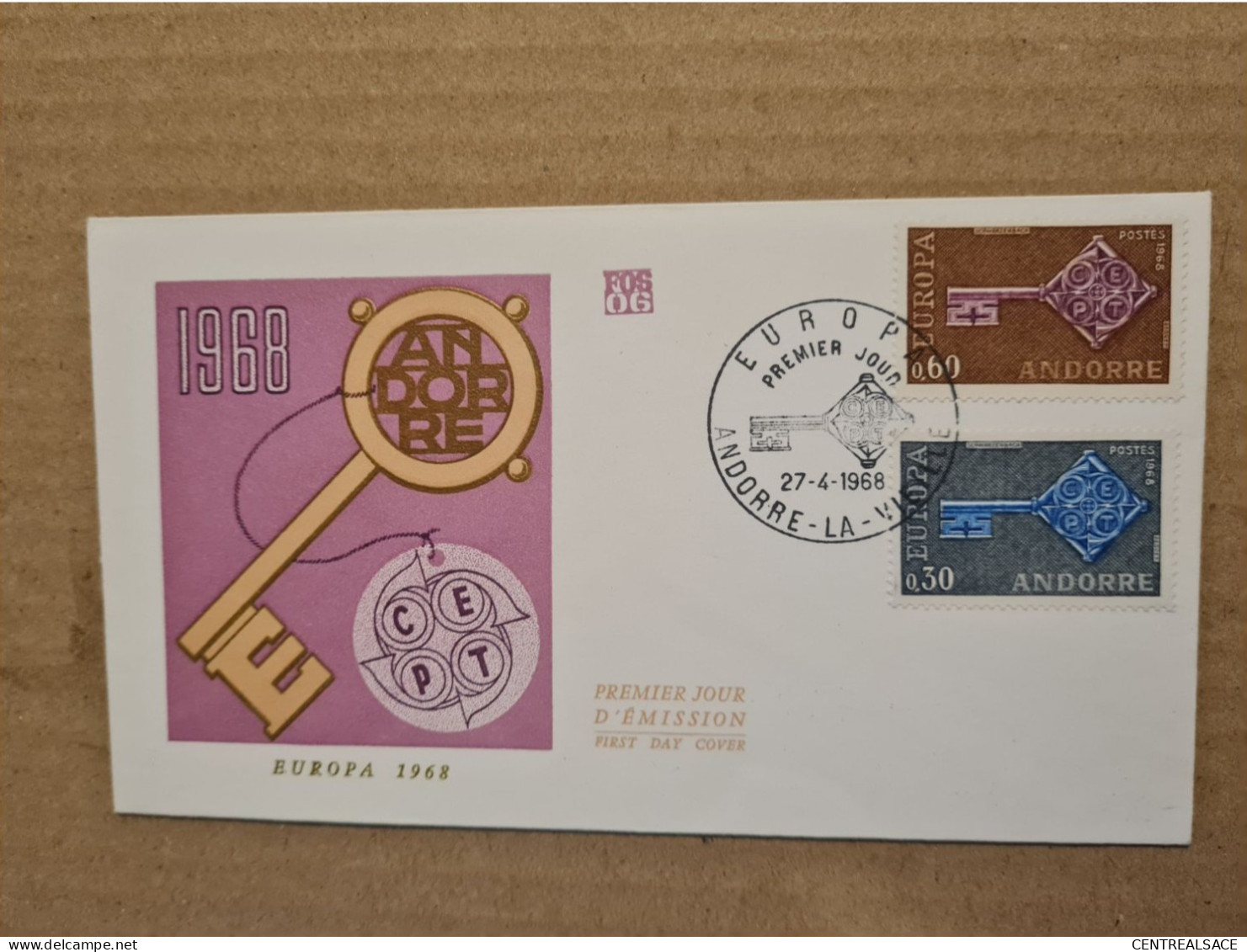 ANDORRE  LA VIEILLE FDC 1968 EUROPA - Covers & Documents