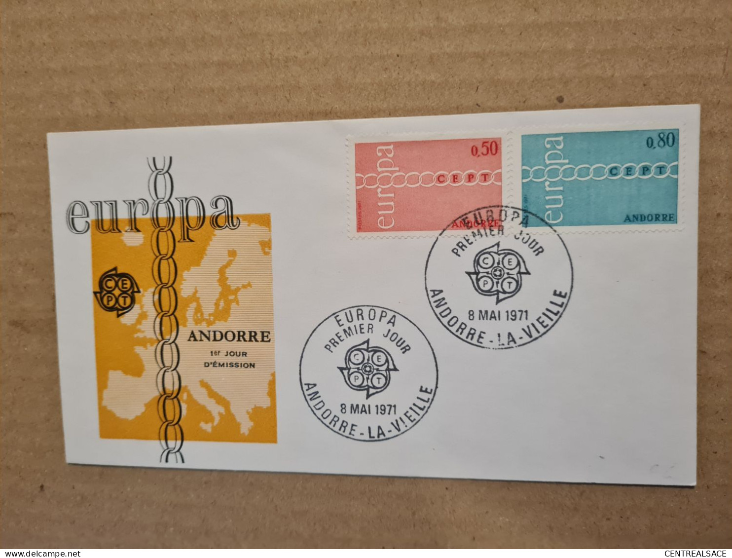 ANDORRE  LA VIEILLE FDC 1971 EUROPA - Brieven En Documenten