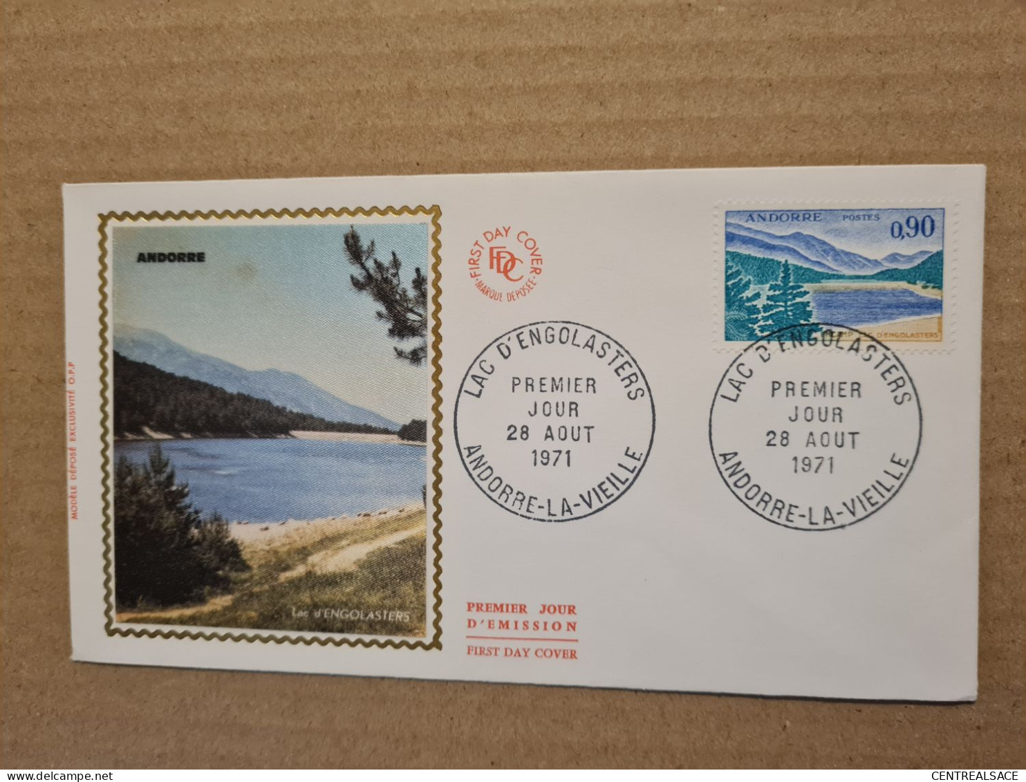 ANDORRE  LA VIEILLE FDC 1971 LAC ENGOLASTERS - Briefe U. Dokumente