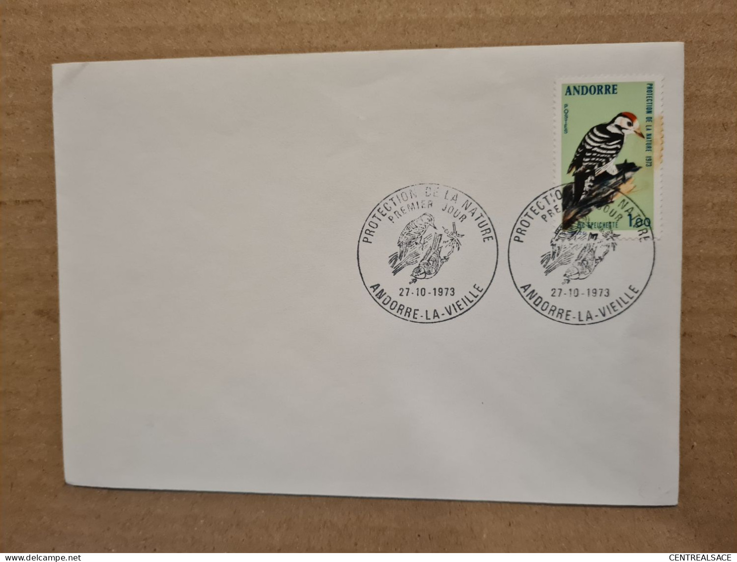 ANDORRE  LA VIEILLE FDC 1973 PROTECTION DE LA NATURE - Briefe U. Dokumente