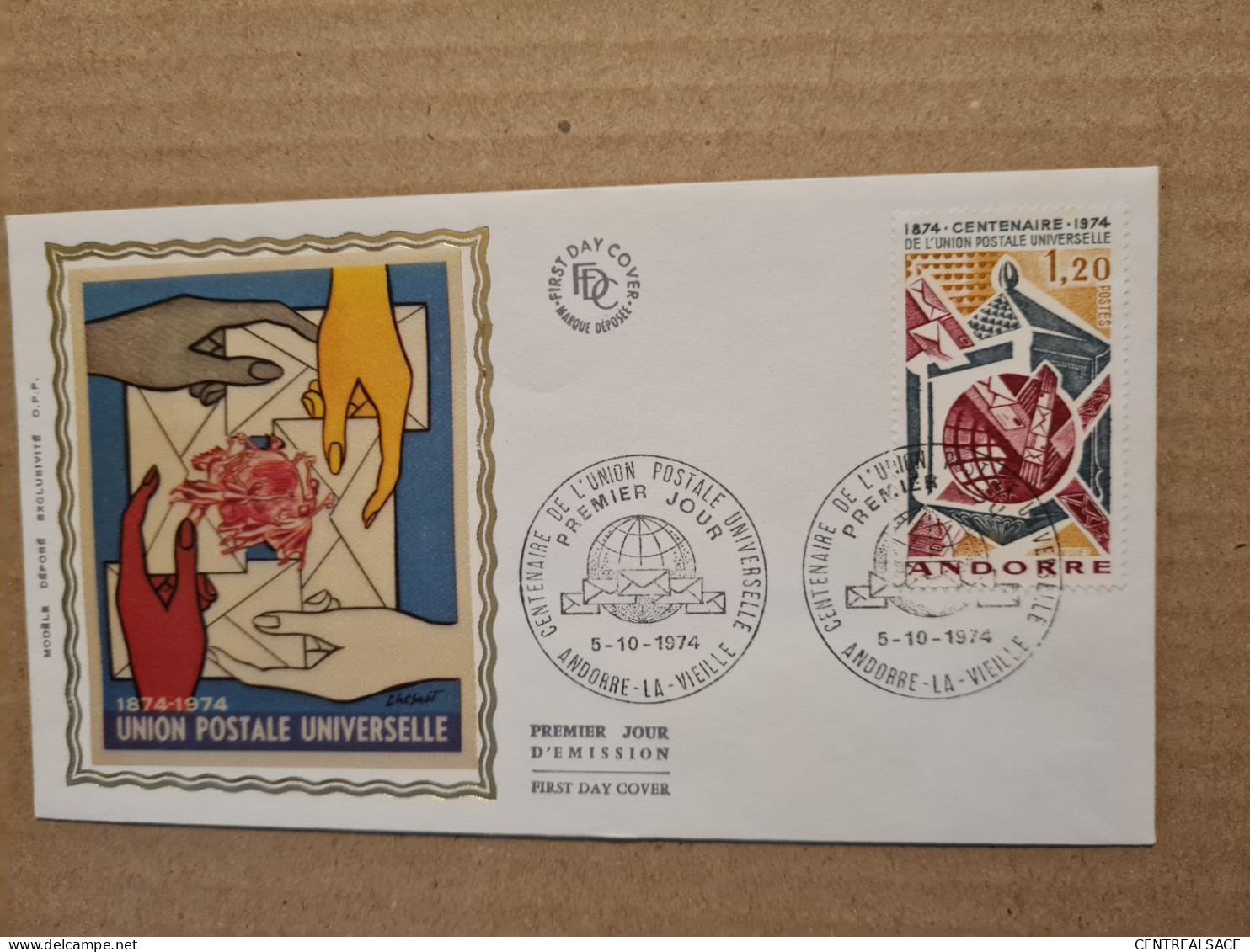 ANDORRE  LA VIEILLE FDC 1974 UNION POSTALE UNIVERSELLE - Covers & Documents