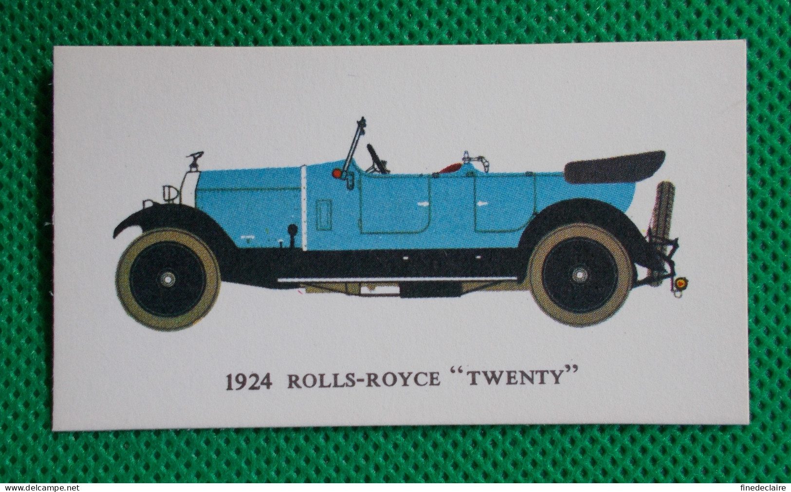 Trading Card - Mobil Vintage Cars - (6,8 X 3,8 Cm) - 1924 Rolls Royce "Twenty" - N° 4 - Engine