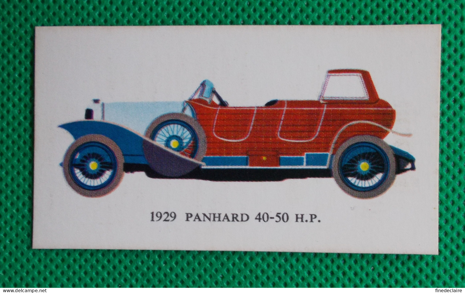 Trading Card - Mobil Vintage Cars - (6,8 X 3,8 Cm) - 1929 Panhard 40-50 HP - N° 20 - Moteurs