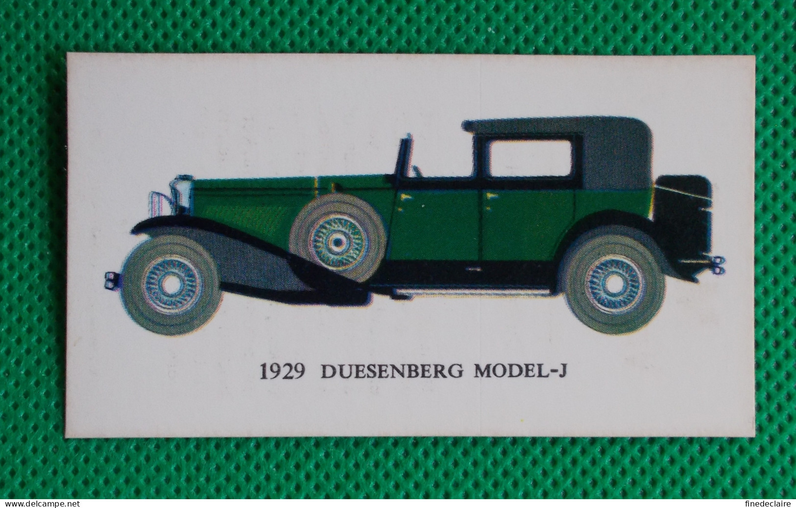Trading Card - Mobil Vintage Cars - (6,8 X 3,8 Cm) - 1929 Duesenberg Model J - N° 18 - Engine