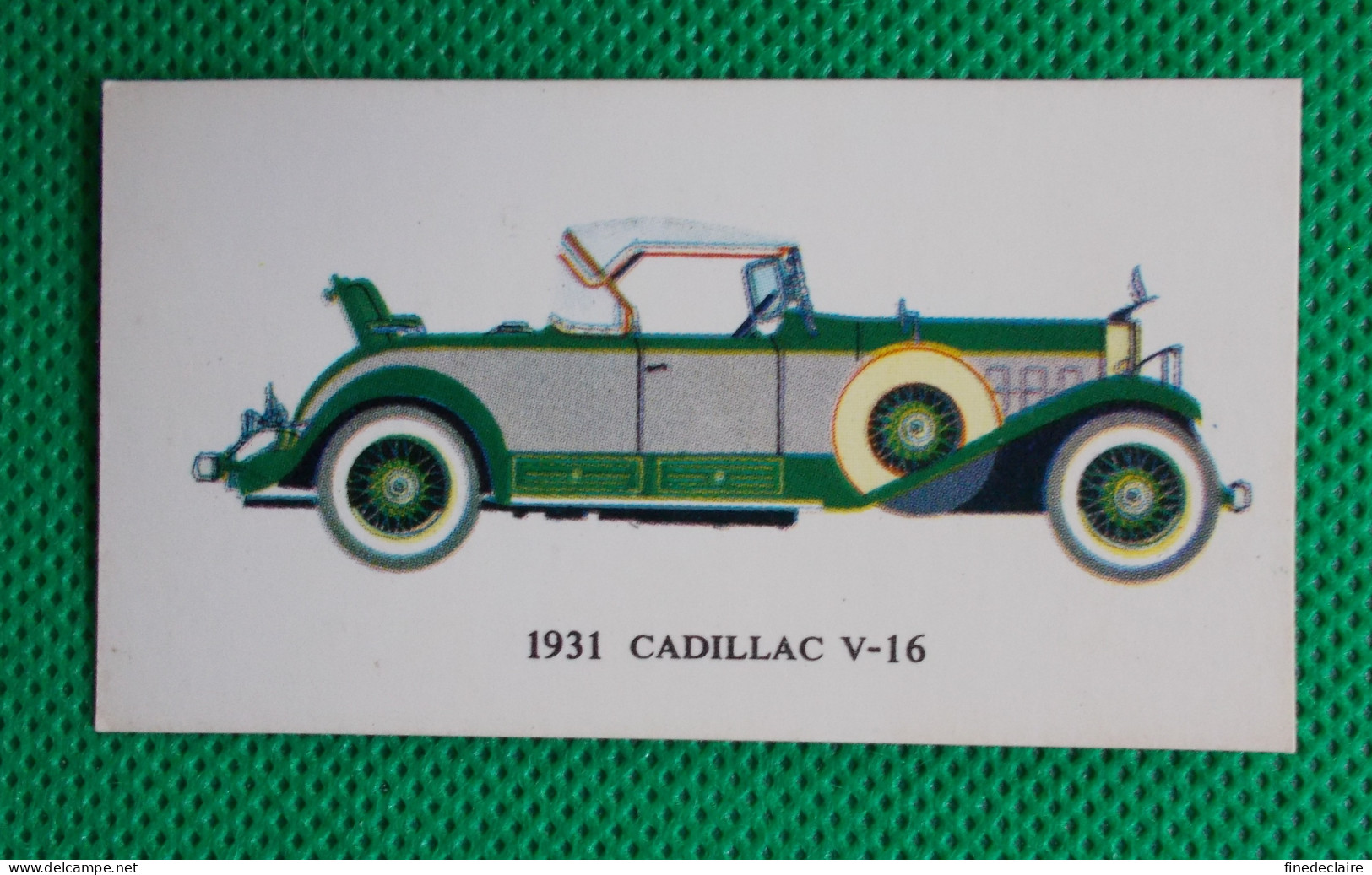 Trading Card - Mobil Vintage Cars - (6,8 X 3,8 Cm) - 1921 Cadillac V16 - N° 24 - Engine