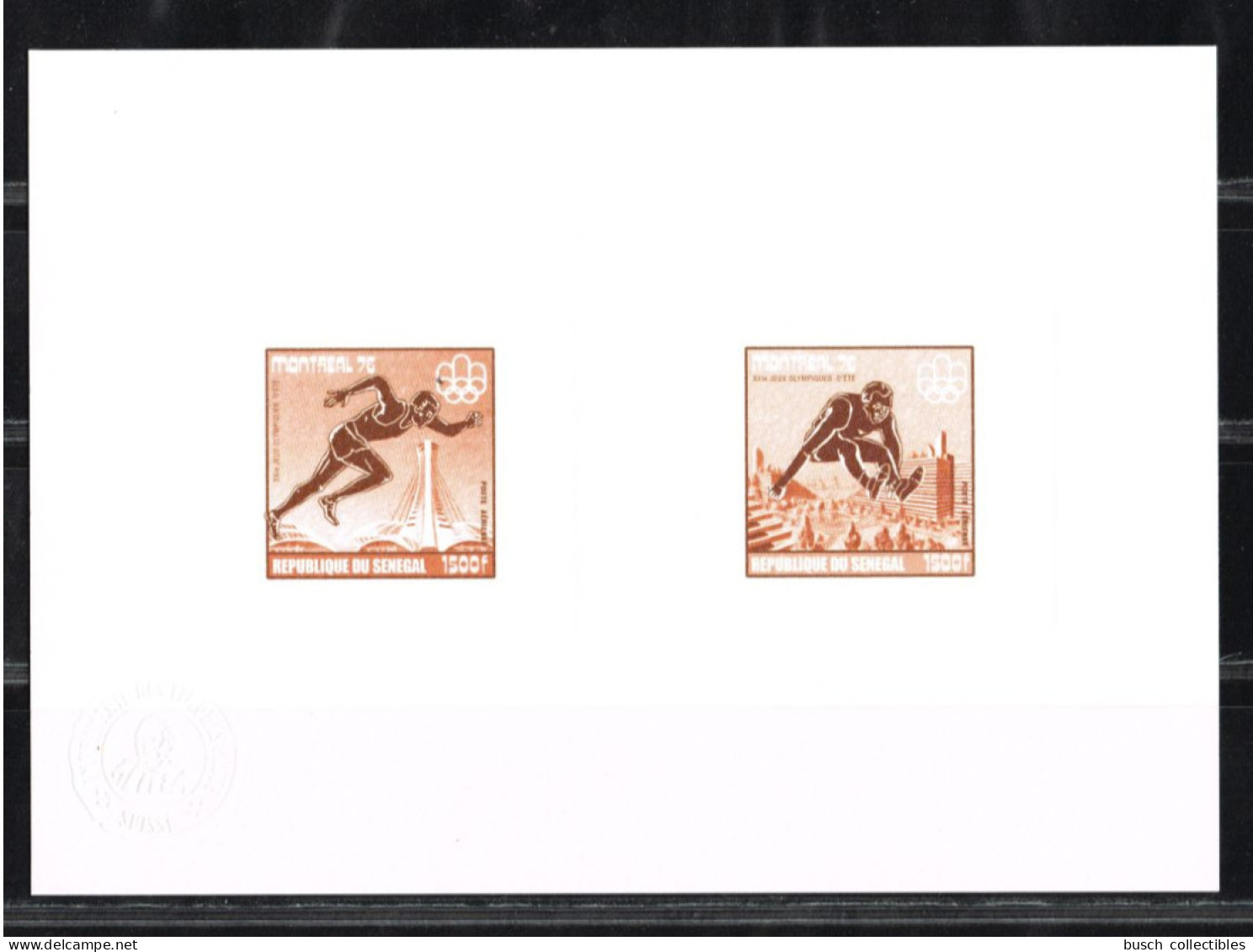 Sénégal 1976 Mi. 604 - 605 Epreuve D'Artiste Collective Artist Proof Jeux Olympiques Olympic Games Montreal Course Saut - Zomer 1976: Montreal
