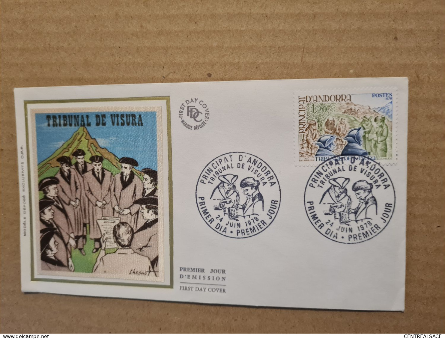 ANDORRE  LA VIEILLE  FDC 1978 TRIBUNAL DE VISURA - Briefe U. Dokumente