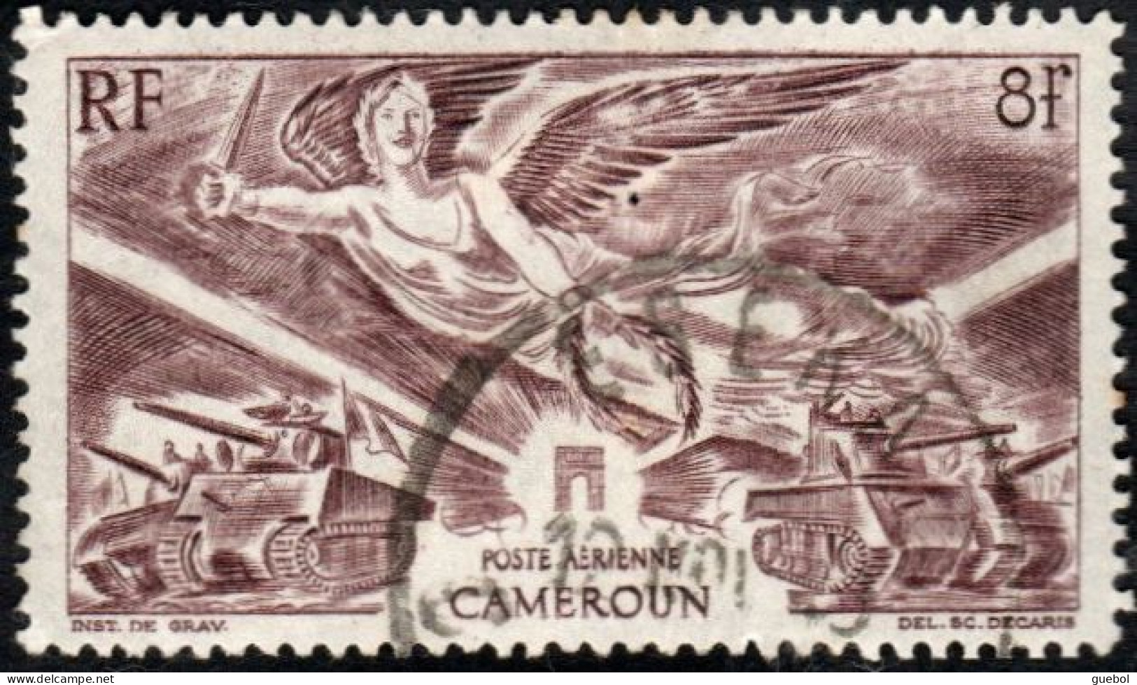 Anniversaire De La Victoire. Détail De La Série. Cameroun N° PA 31 Obl. - 1946 Anniversaire De La Victoire