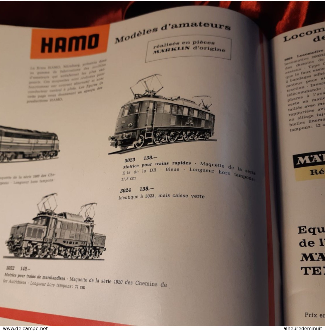 CATALOGUE TRAINS MARKLIN"1965-66"wagons maquettes"locomotives"transfo"trains"aiguillage"motrice"Trans Europ express"....