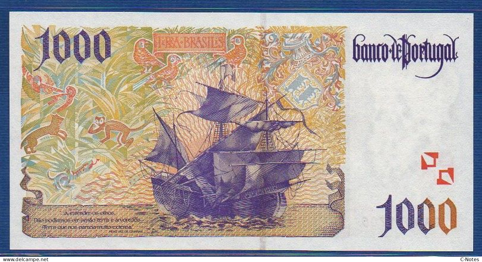 PORTUGAL - P.188a (2) – 1000 ESCUDOS 18.04.1996 UNC, S/n 2A0871705 - Portugal