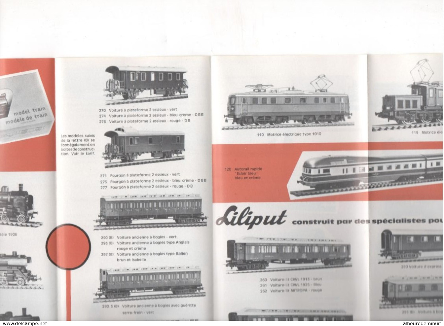 FASCICULE TRAINS  ELECTRIQUES LILIPUT HO"wagons"locomotives"gares"citerne Shell"STEF"motrices"loco Vapeur"voiture-lit - Francese