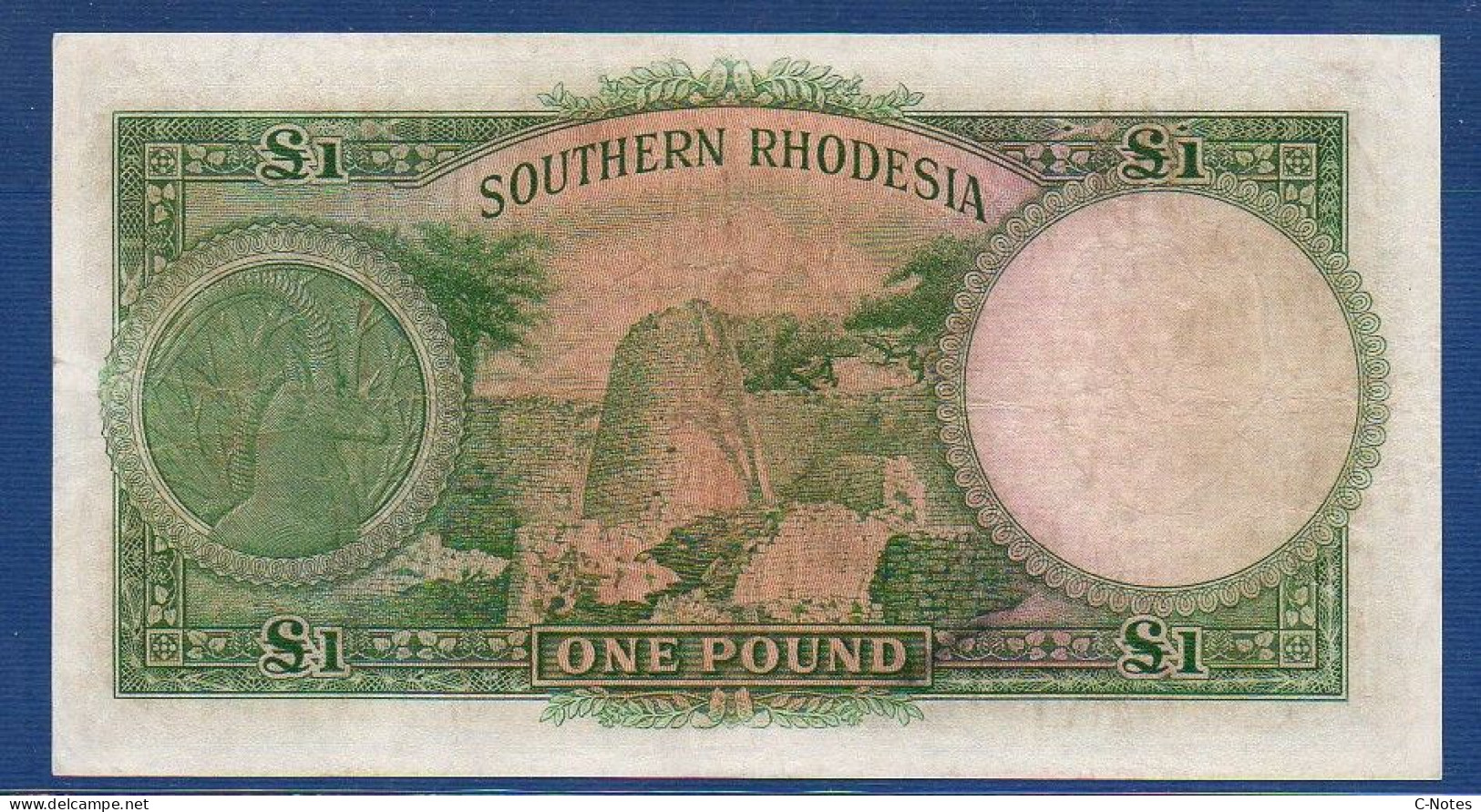 SOUTHERN RHODESIA - P.10f (7) – 1 Pound 01.09.1951 Circulated AF, S/n B/167 042,977 - Rhodesien